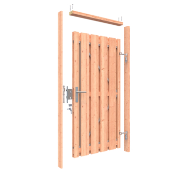 Tuindeur pakket Royal Douglas hout bruin 180 x 100 cm