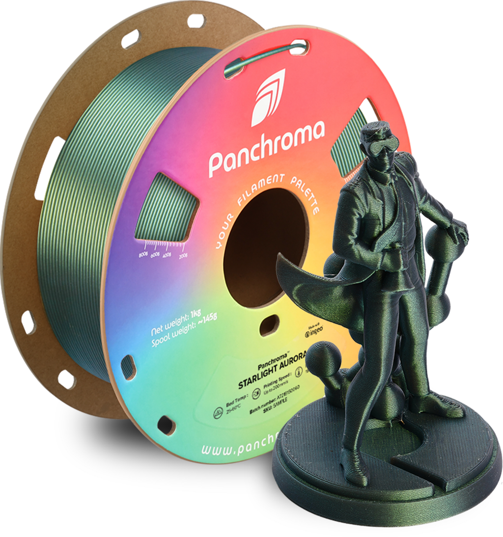Polymaker  Panchroma™ PLA Starlight Aurora, 1,75 mm / 1000 g    Das Funkeln der Sterne in Aurora