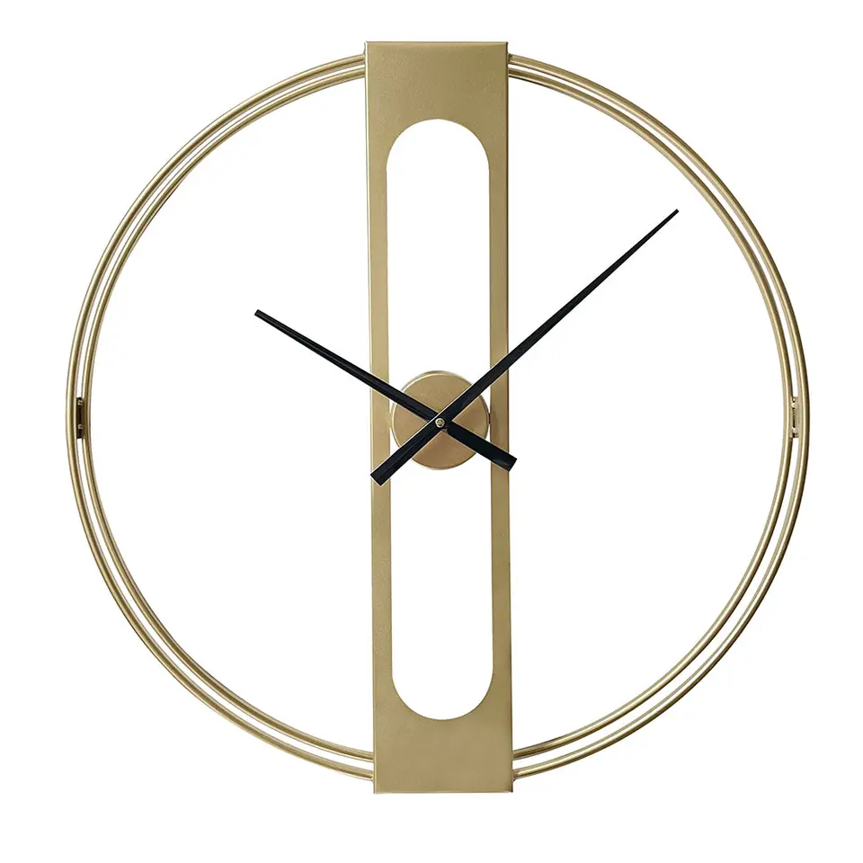 LW Collection Wandklok Jayden goud 60cm