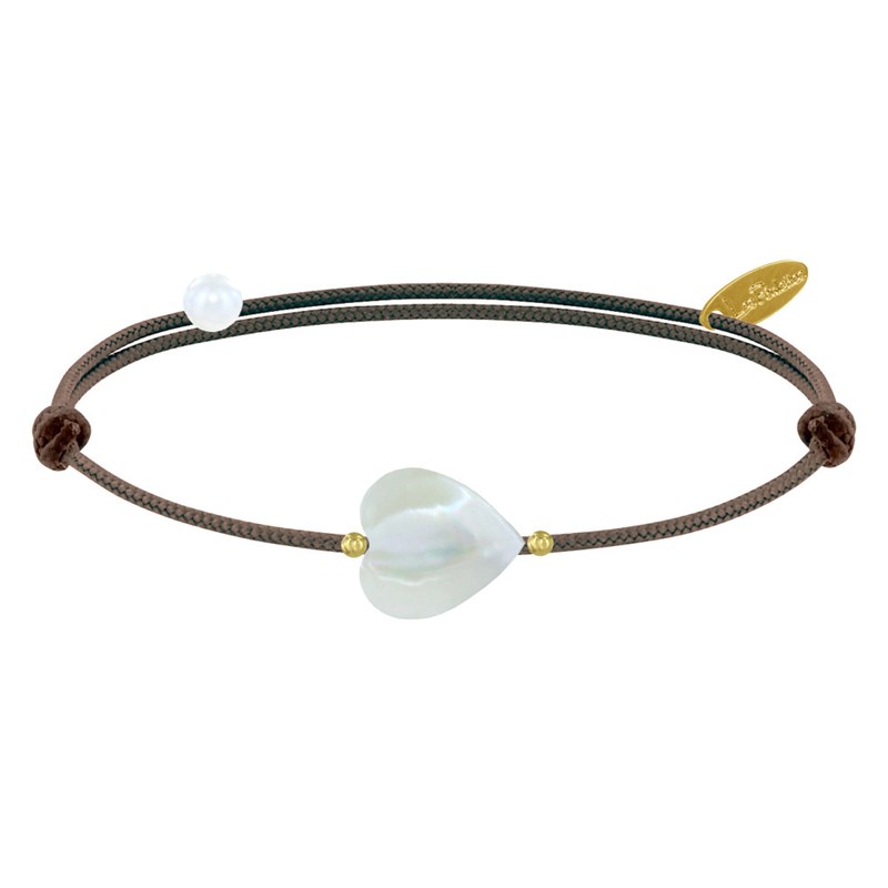 Bracelet Petit Coeur de Nacre - Classics - Marron clair