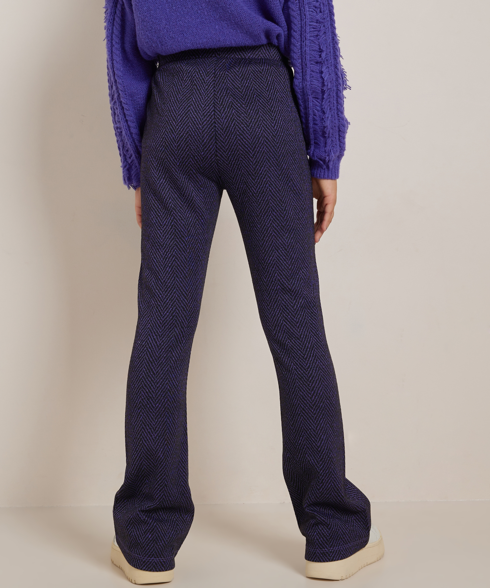 flared fit broek jacquard