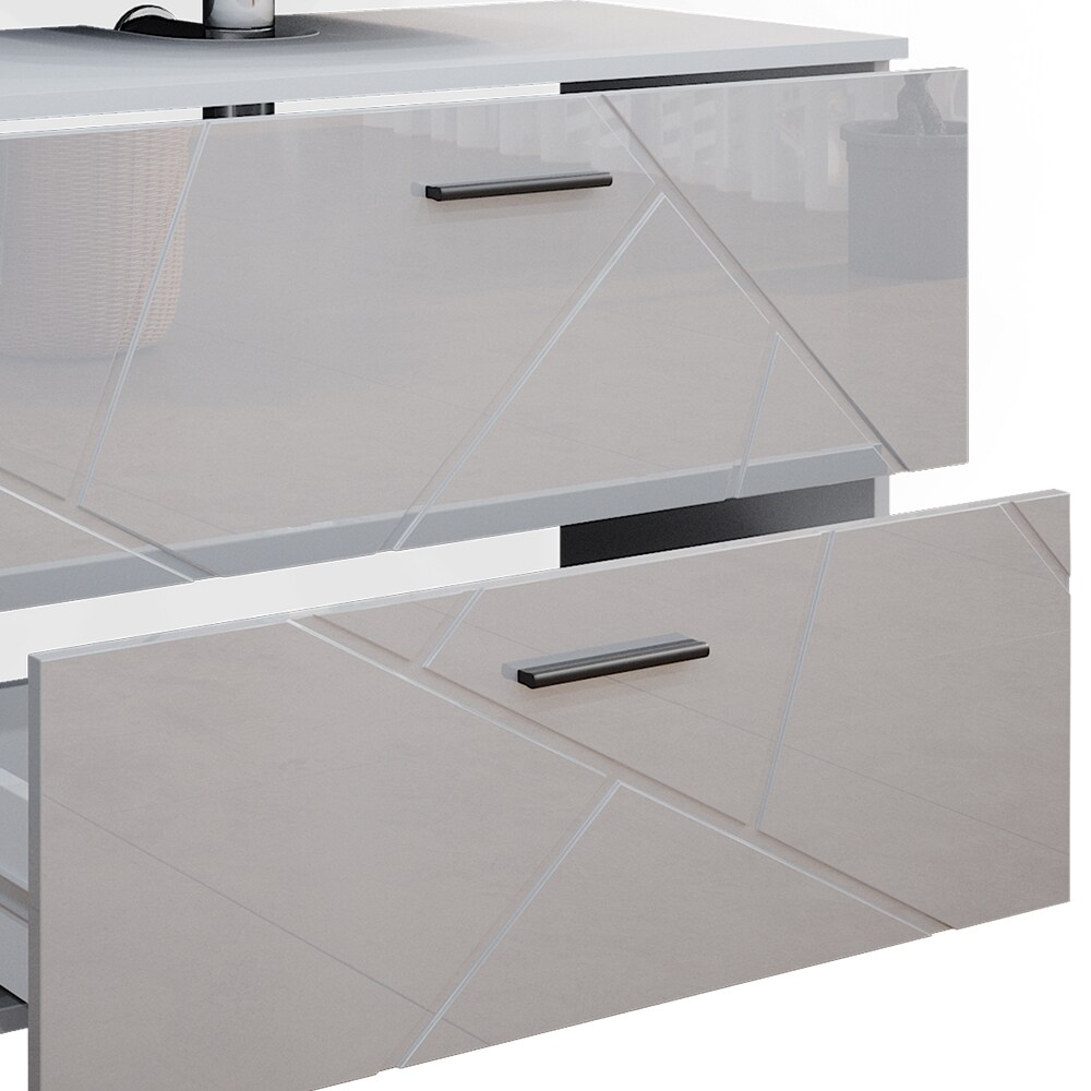 Vicco Badmöbelset Unterschrank Spiegel Badschrank Hochschrank Irma Weiß Hochglanz Badmöbel