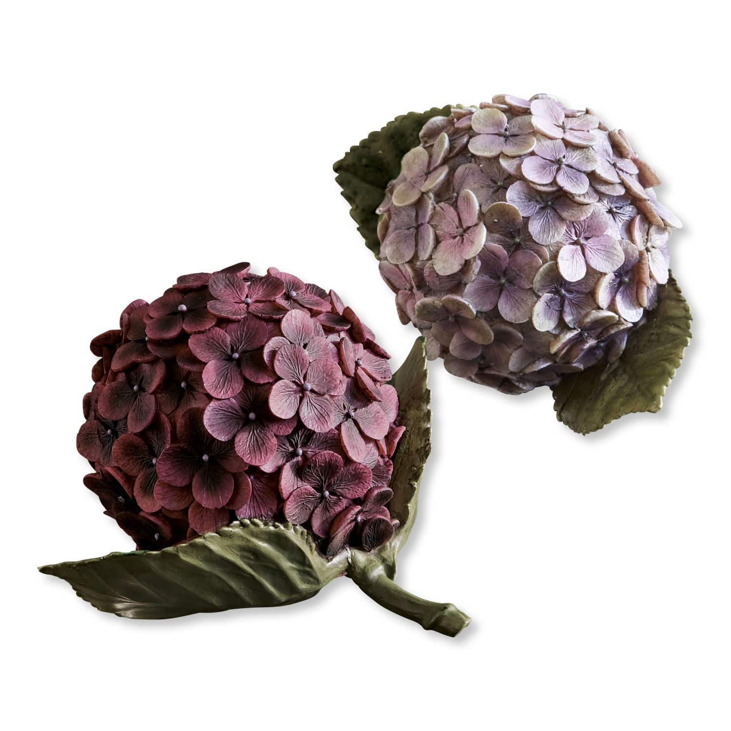 Dekoblume 2er Set Hortensie lila/pink