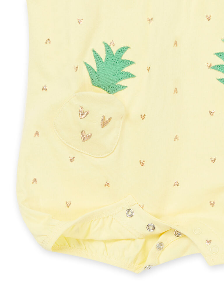 Grenouillère courte à motif ananas