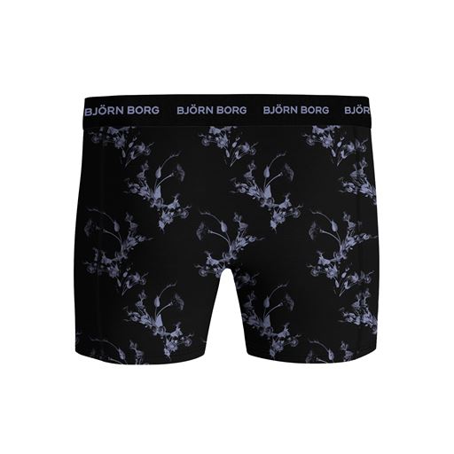Björn Borg Cotton Stretch 3-pak Boxershorts, Sort/Blå/Print, XL