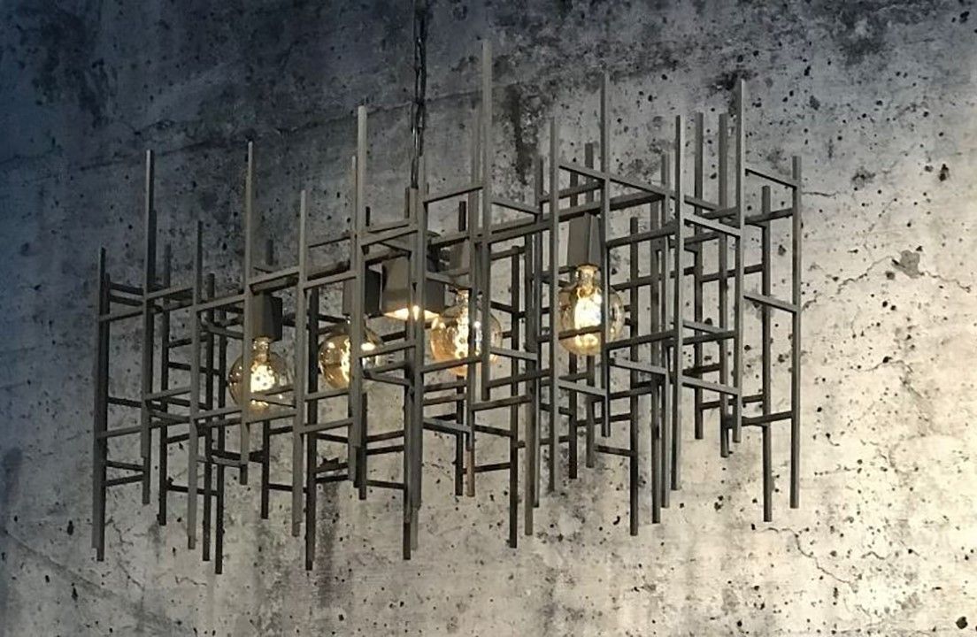 Hanglamp - industrial dark | LB024-4+1 Figo  | Leclercq & BouwmanB110 x D40 cm