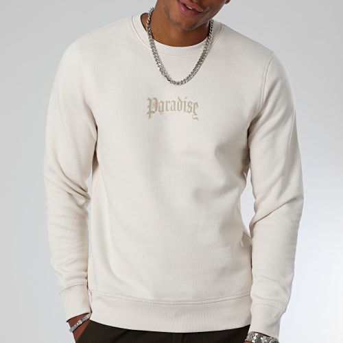 Sweat Crewneck Paradise Roses Clothing Beige