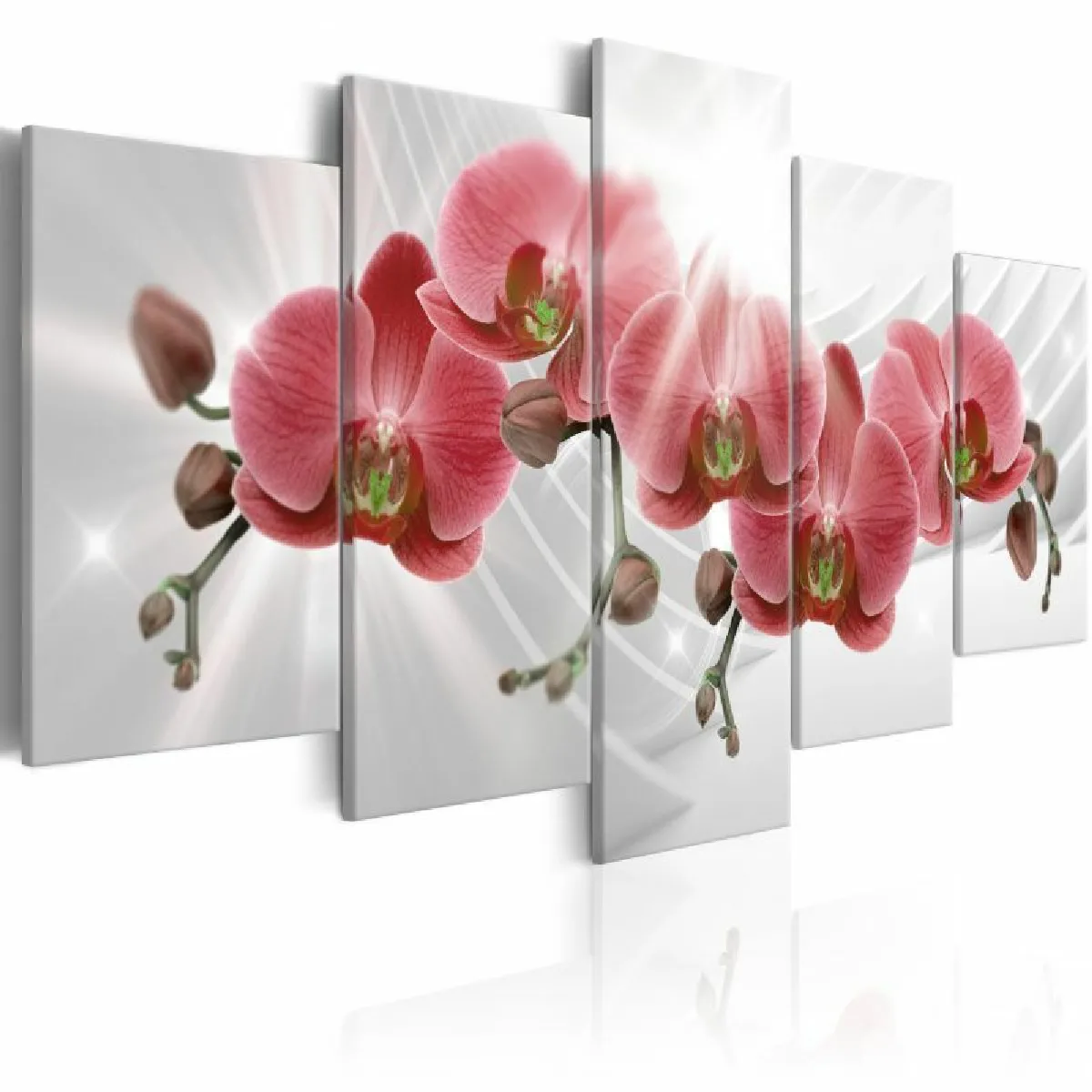 Paris Prix Abstract Garden: Red Orchis - Multicolore