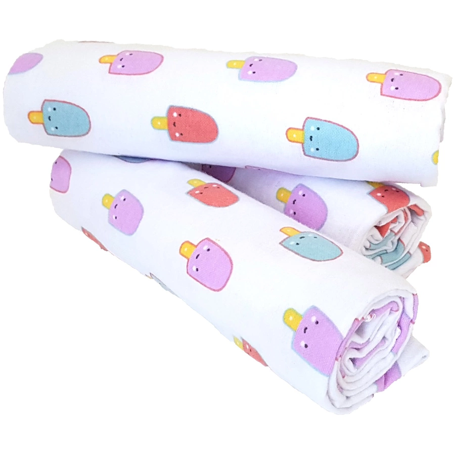 HÜTTE & CO Moltontücher 3er-Pack Ice cream 80x80cm