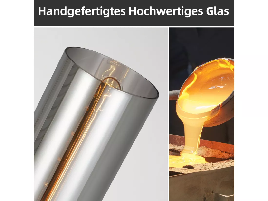 Lampe à Suspension Pour Table à Manger En Verre Noir Mat Rétro 1 Flamme E27