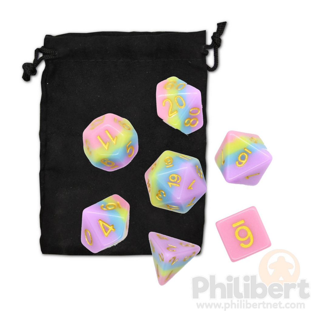Set de dés JDR - Candy et Or