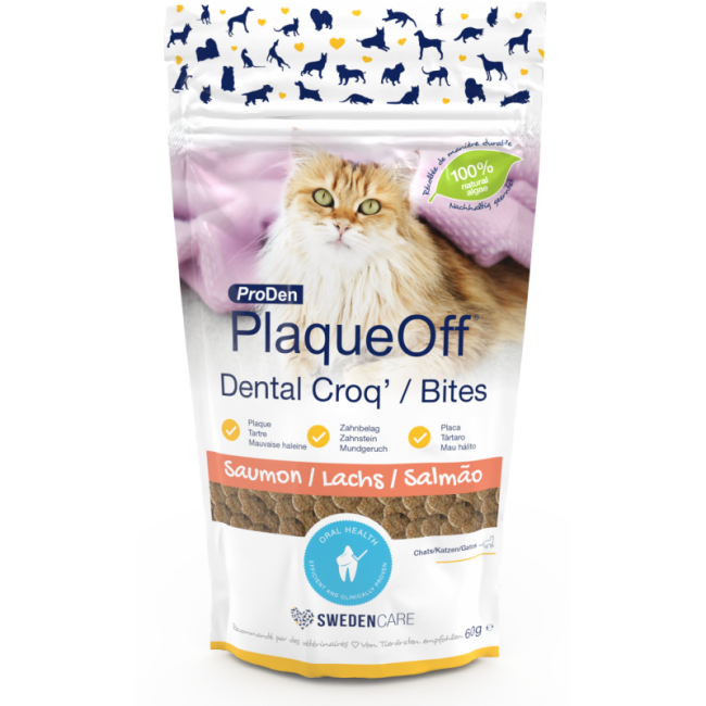 Soin dentaire PlaqueOff ProDen Dental Croq pour chats
