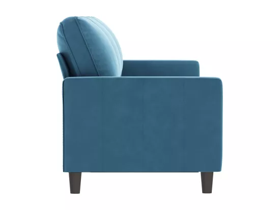 Canapé à 3 places Bleu 180 cm Velours