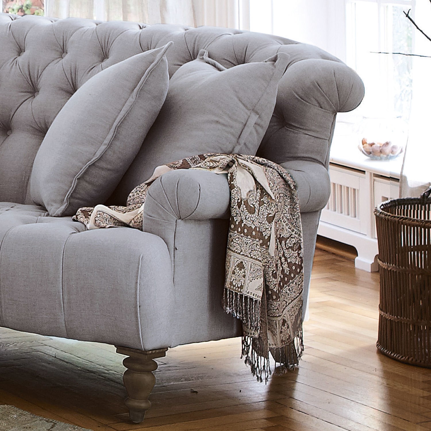 Sofa Springfield Village 3-Sitzer | graublau
