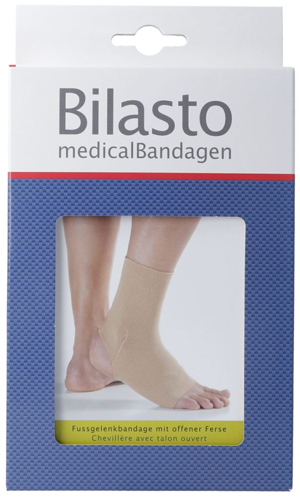 BILASTO Fussgelenkbandage XL Ferse offen beige 1 Stk