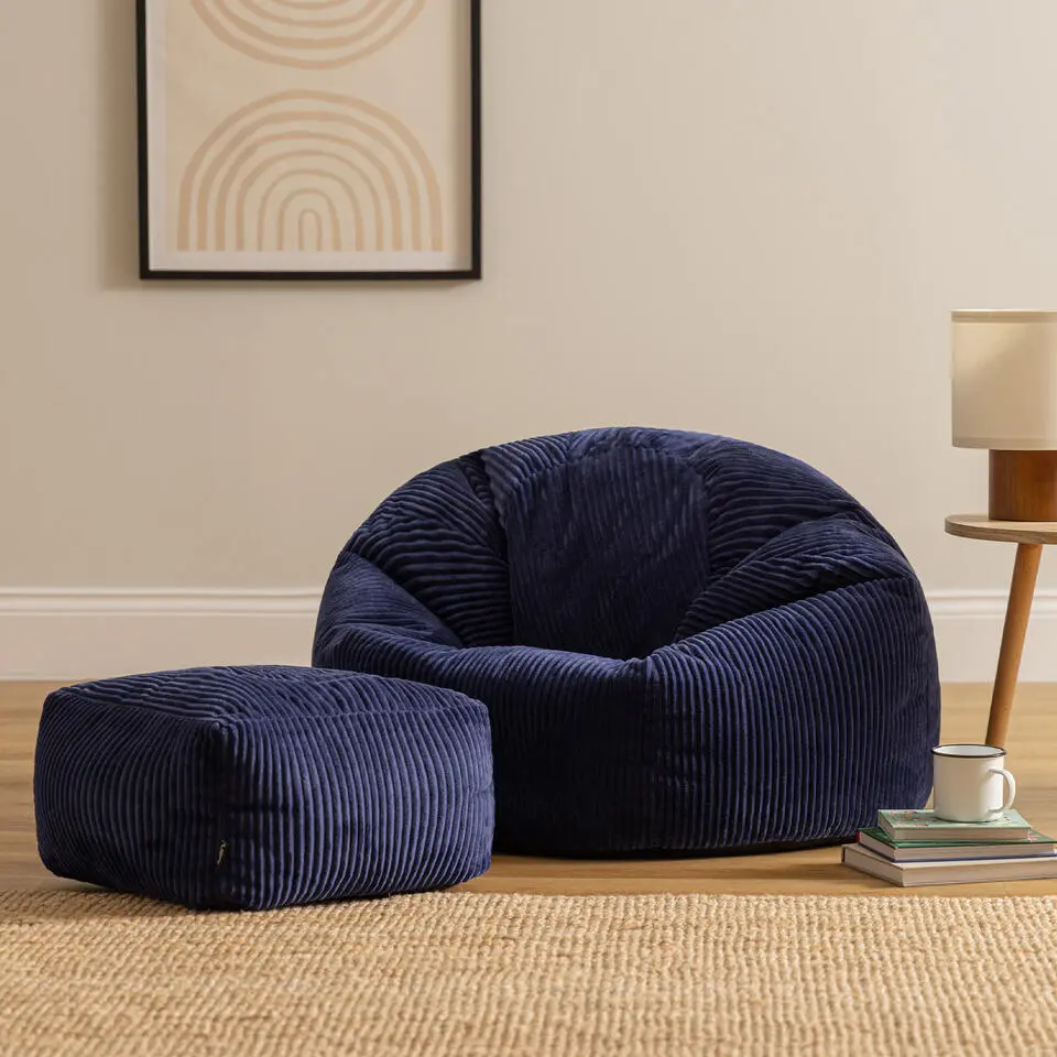 icon Zitzak en Poef Kingston - Corduroy Zitzak - Donkerblauw