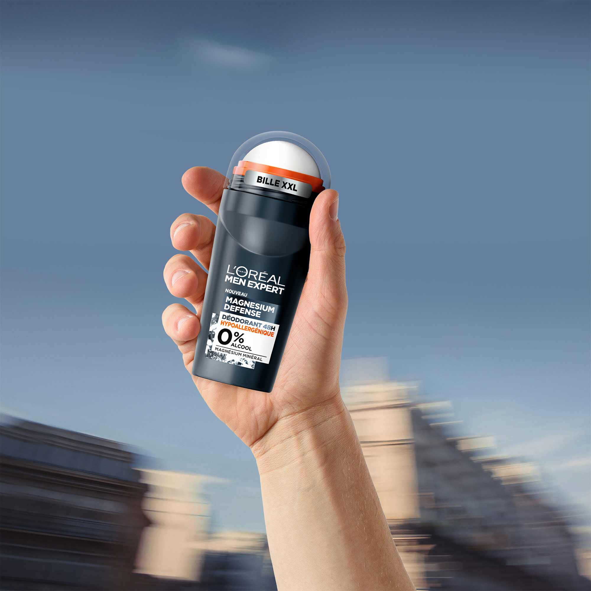 Magnesium Defense Déodorant Bille 48H Hypoallergénique Men Expert