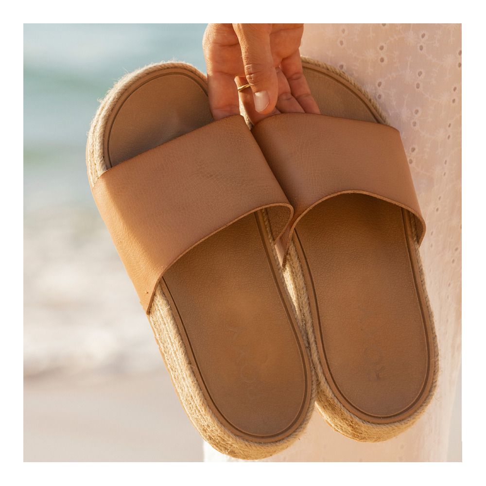 Roxy SLIPPY ESPADRILLE - Sandales Femme tan