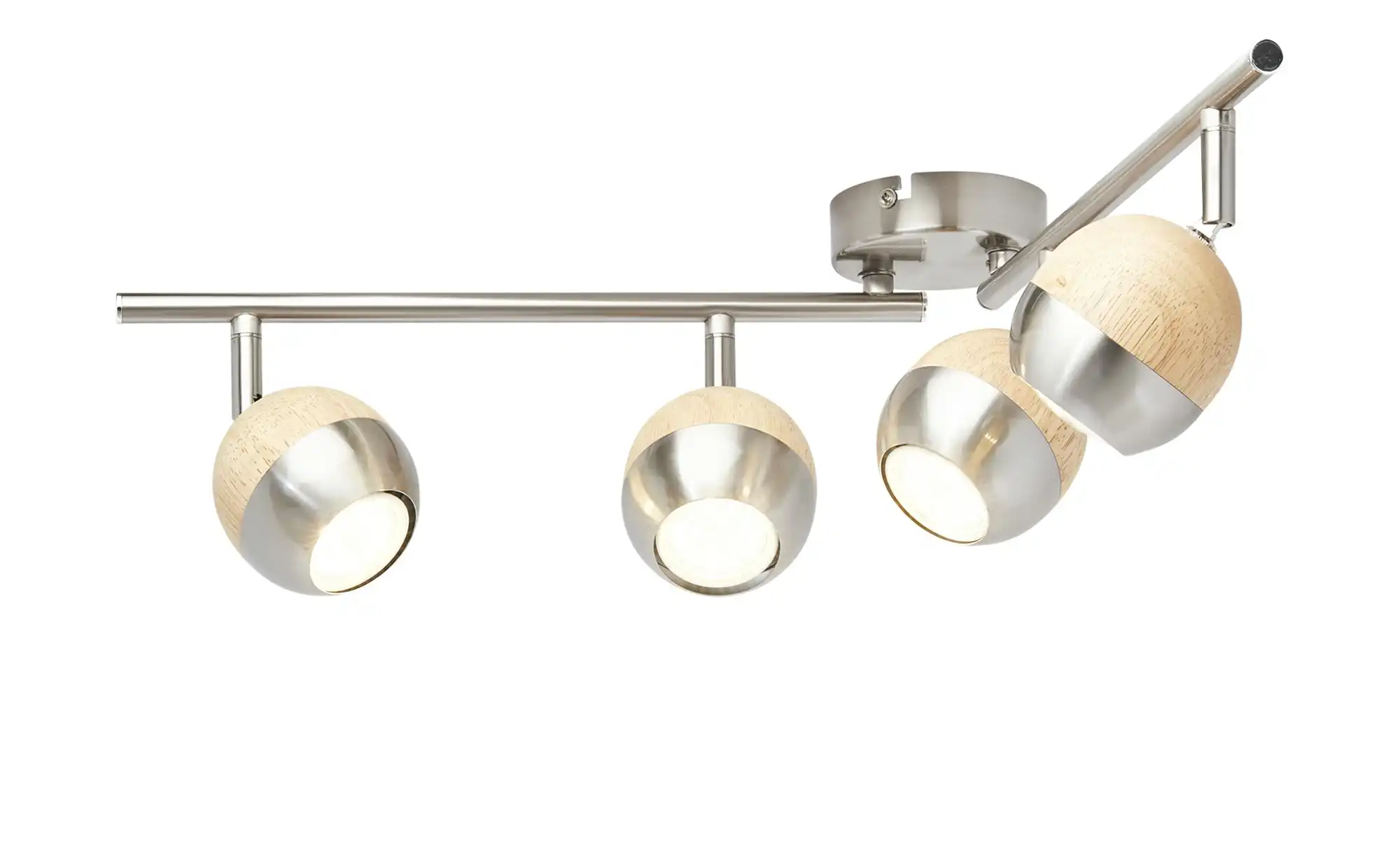KHG LED-Spot, 4-flammig, mit Holz