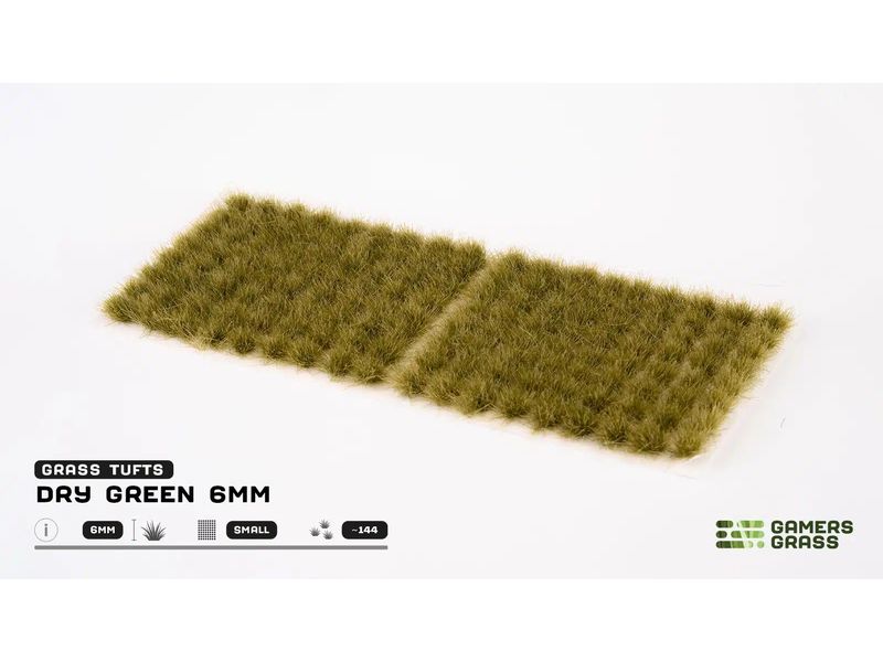 GamersGrass Tufts Wild Dry Green 6 mm Hochwertige Tufts für den Gelände- und Miniaturenbau