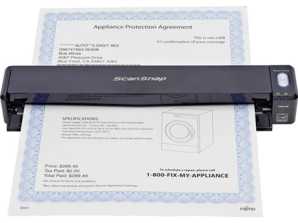 Ricoh ScanSnap iX100 - Scanner med papirfødning - Contact Image Sensor (CIS) - 216 x 863 mm - 600 dpi x 600 dpi - USB 2.0, Wi-Fi