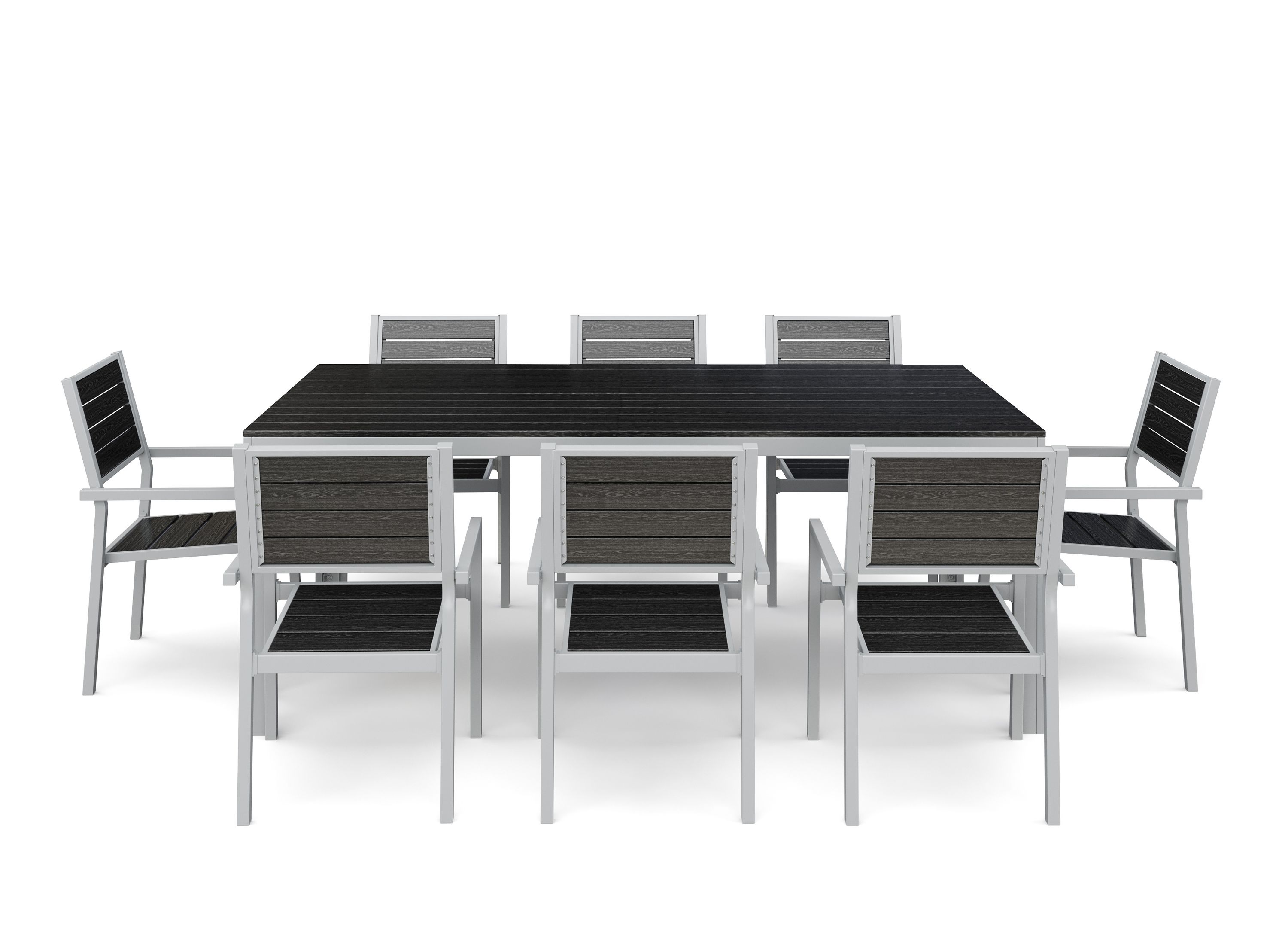 Gartenmöbel Set KAVO 8 Stühle anthrazit