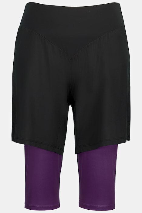 2-in-1-Shorts, Innen-Leggings, Zipptasche