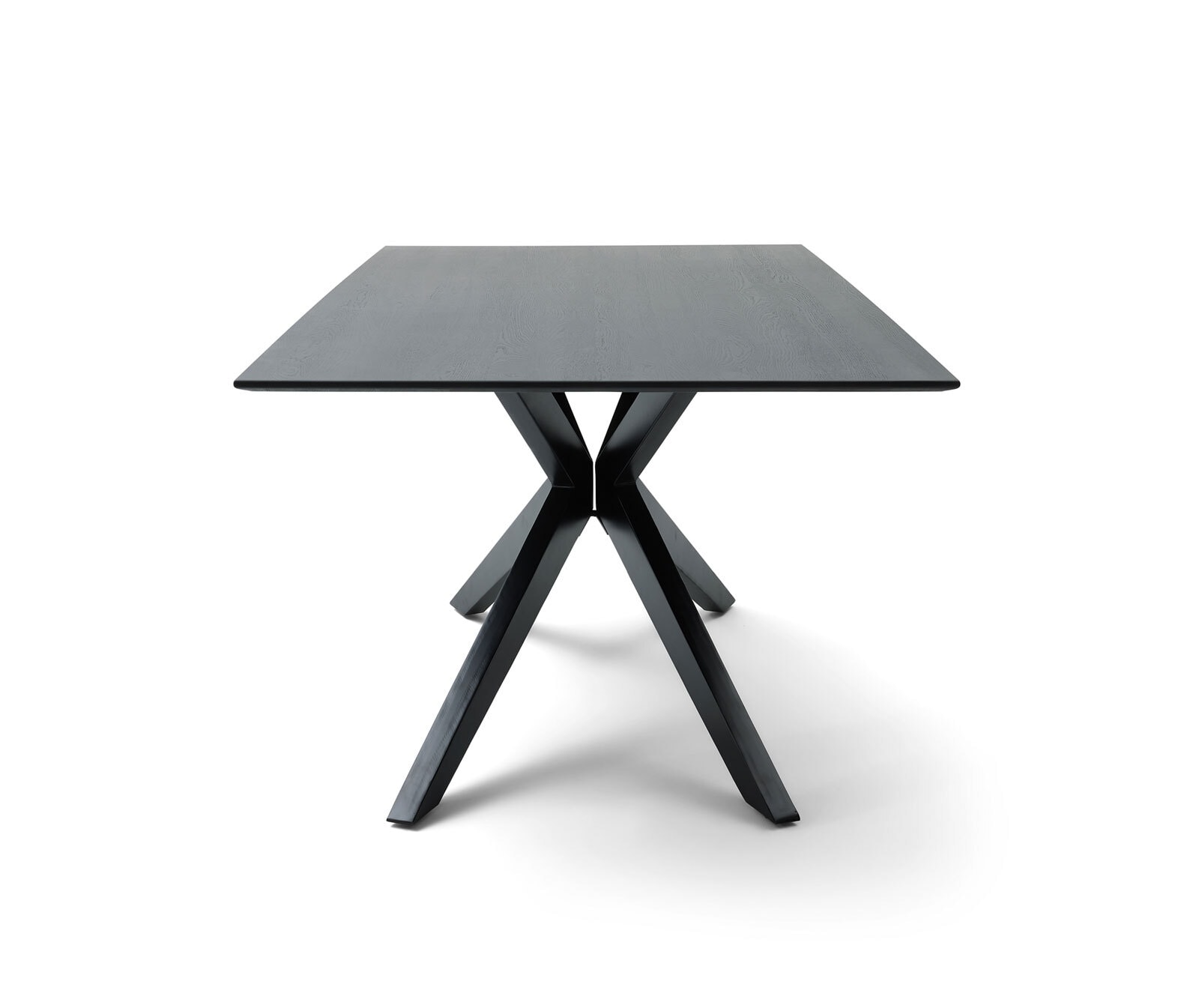 Musterring Esstisch TIAMA 200 x 100 cm Eiche massiv schwarz lackiert transparent