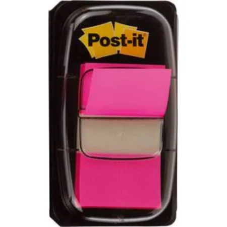 Post-it® Haftstreifen Index Standard, 25,4 x 43,2 mm, pink, Spender mit 50 Streifen