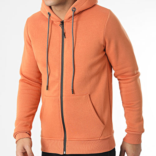 Sweat Zippé Capuche 9109 Orange