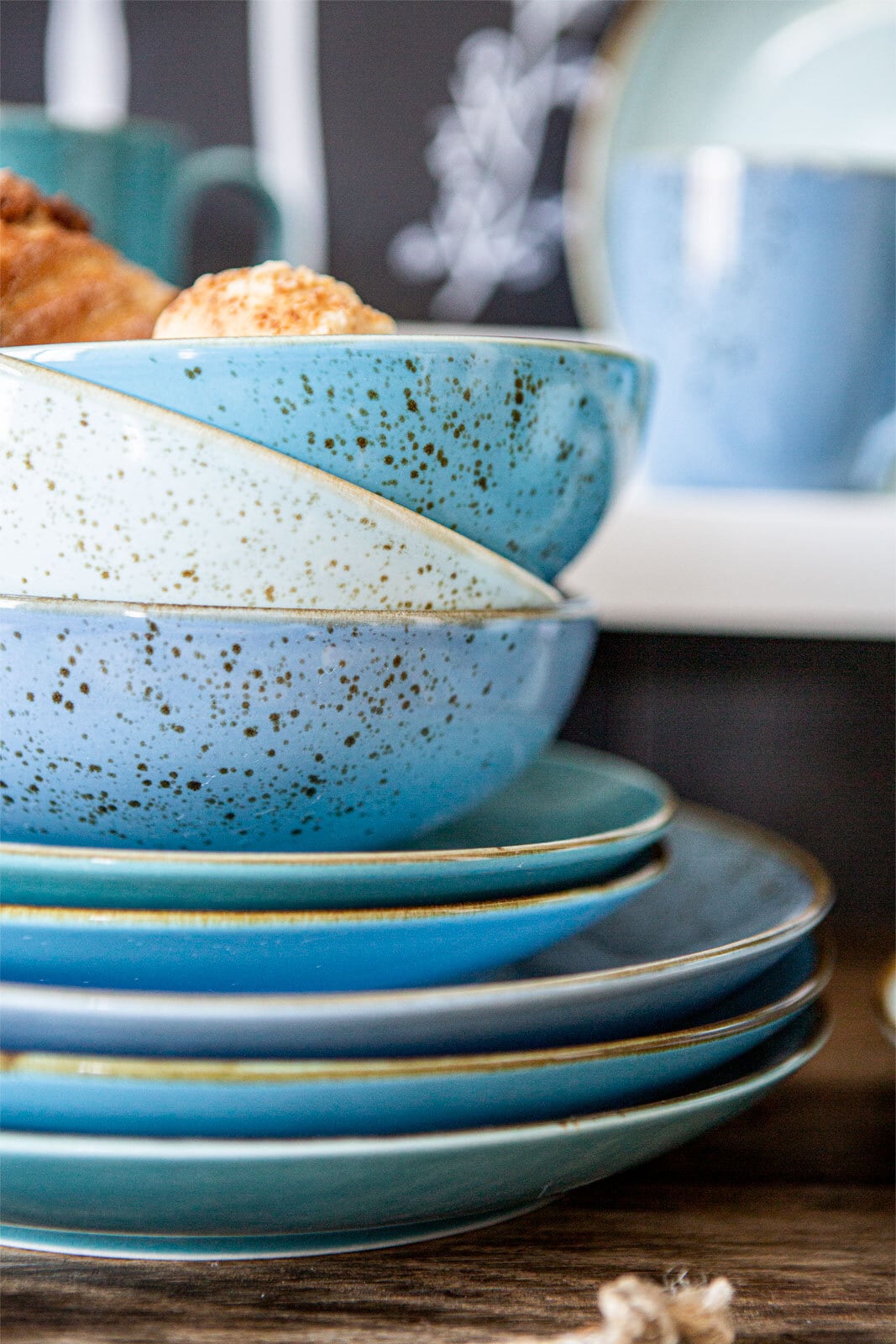 CreaTable Kombiservice NATURE COLLECTION AQUA 16-teilig blau