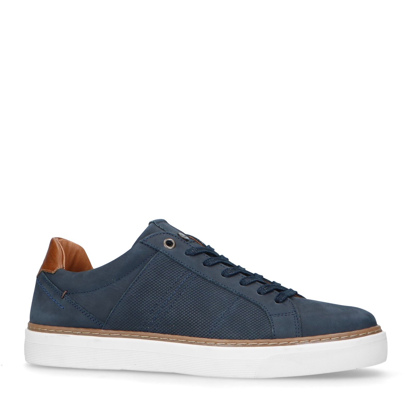 Donkerblauwe nubuck sneakers