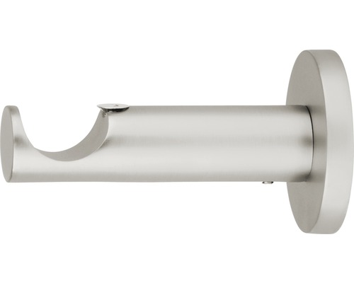 Enkelsporige wandbeugel voor Gent, RVS-look, Ø 25 mm, 8 cm lang