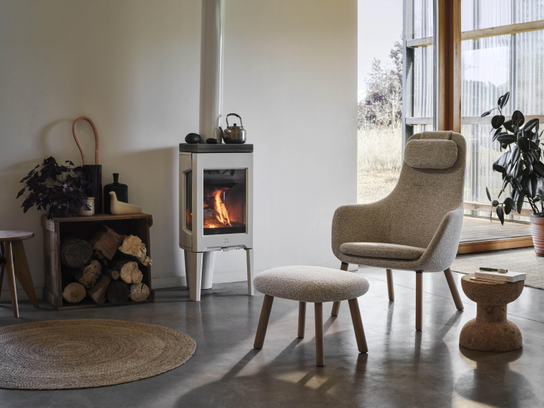 Vitra Hal loungestoel met Ottoman Dumet 01