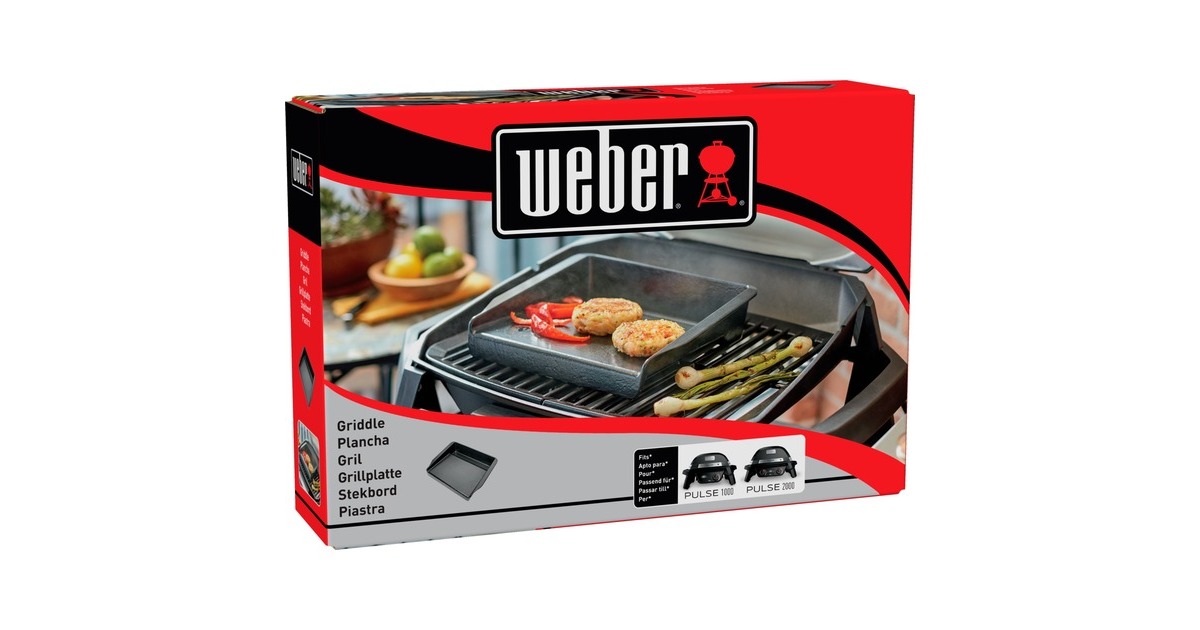 WeberBakplaat - Pulse 1000/2000 serie grillplaat  (Zwart)