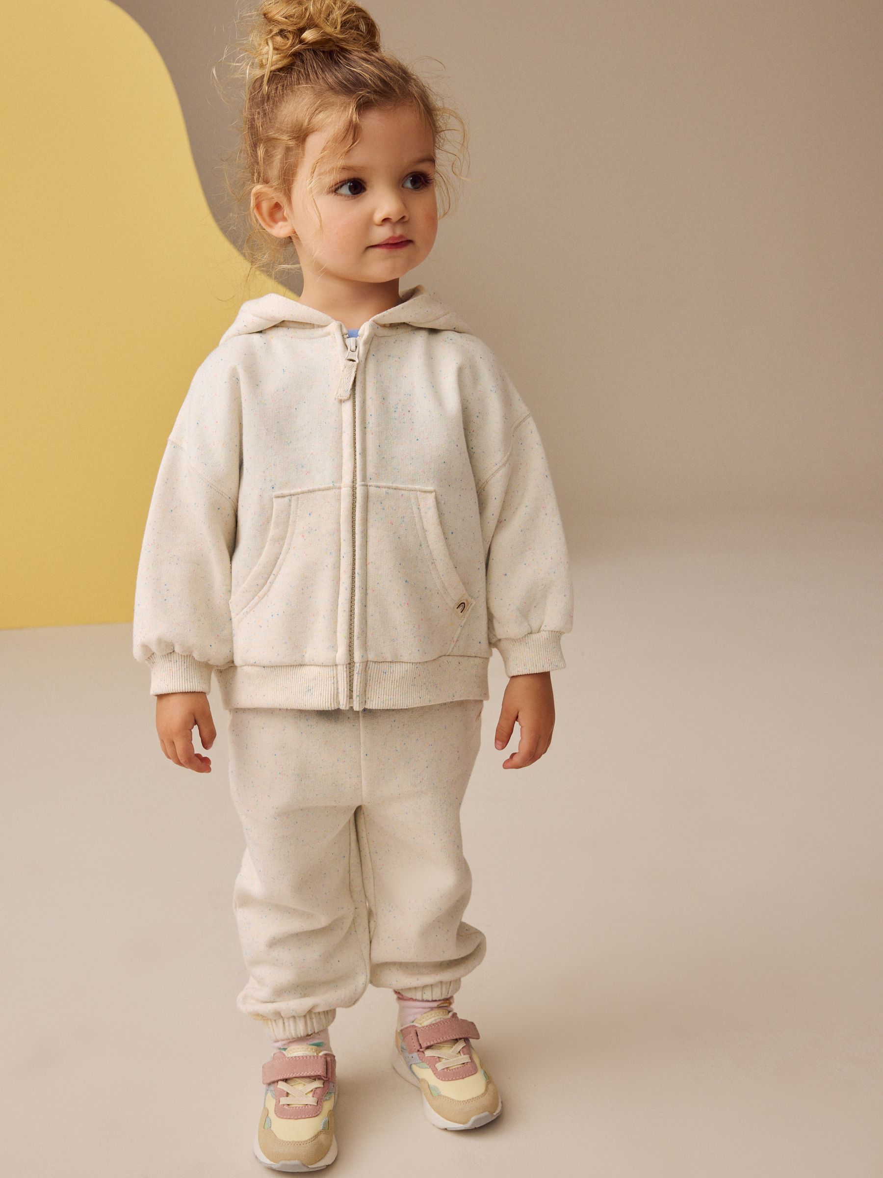 Moutkleurig - Hoodie met ritssluiting (3 mnd-7 jr)