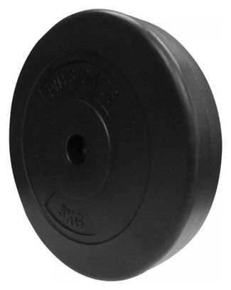 Disques de poids set de 2 x 5 kg diamètre 27 mm avec revêtement en plastique plaques de poids pour haltères fitness musculation 01_0000433