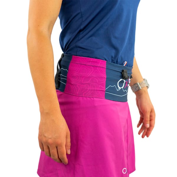 Ceinture porte gourde OXSITIS SLIM BELT TRAIL 2 W NOIR/VIOLET