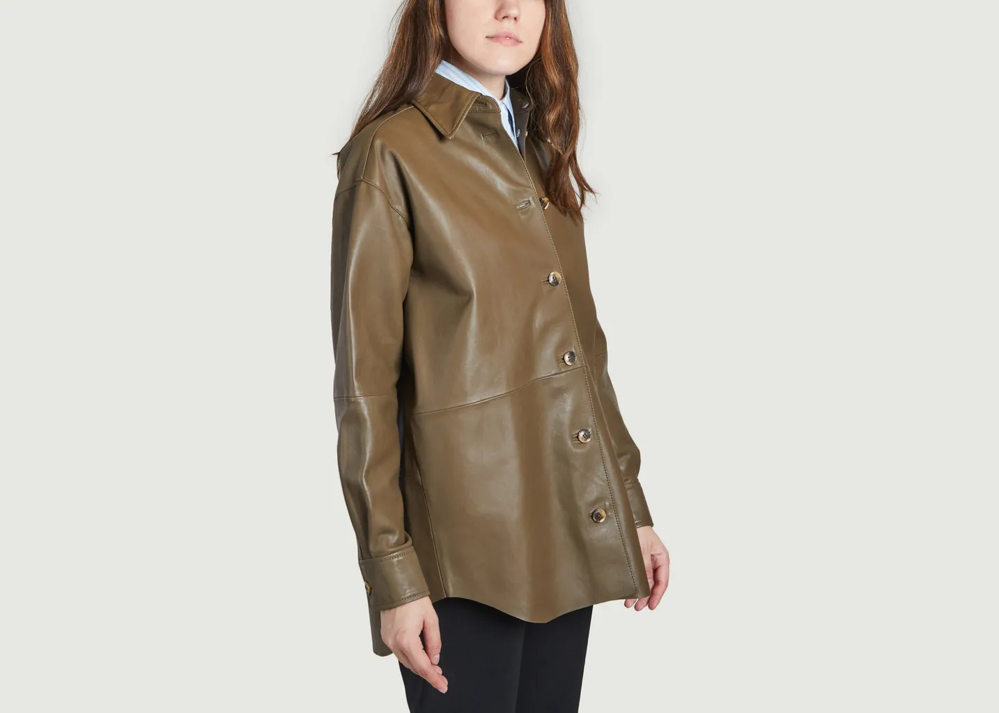 Chemise Keyla 14302 en cuir d'agneau Samsoe Samsoe
