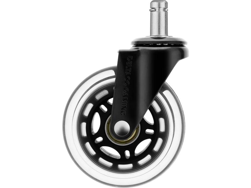 DELTACO Ersatzrollen Casters Schwarz Ersatzrollen für Gaming-Stühle