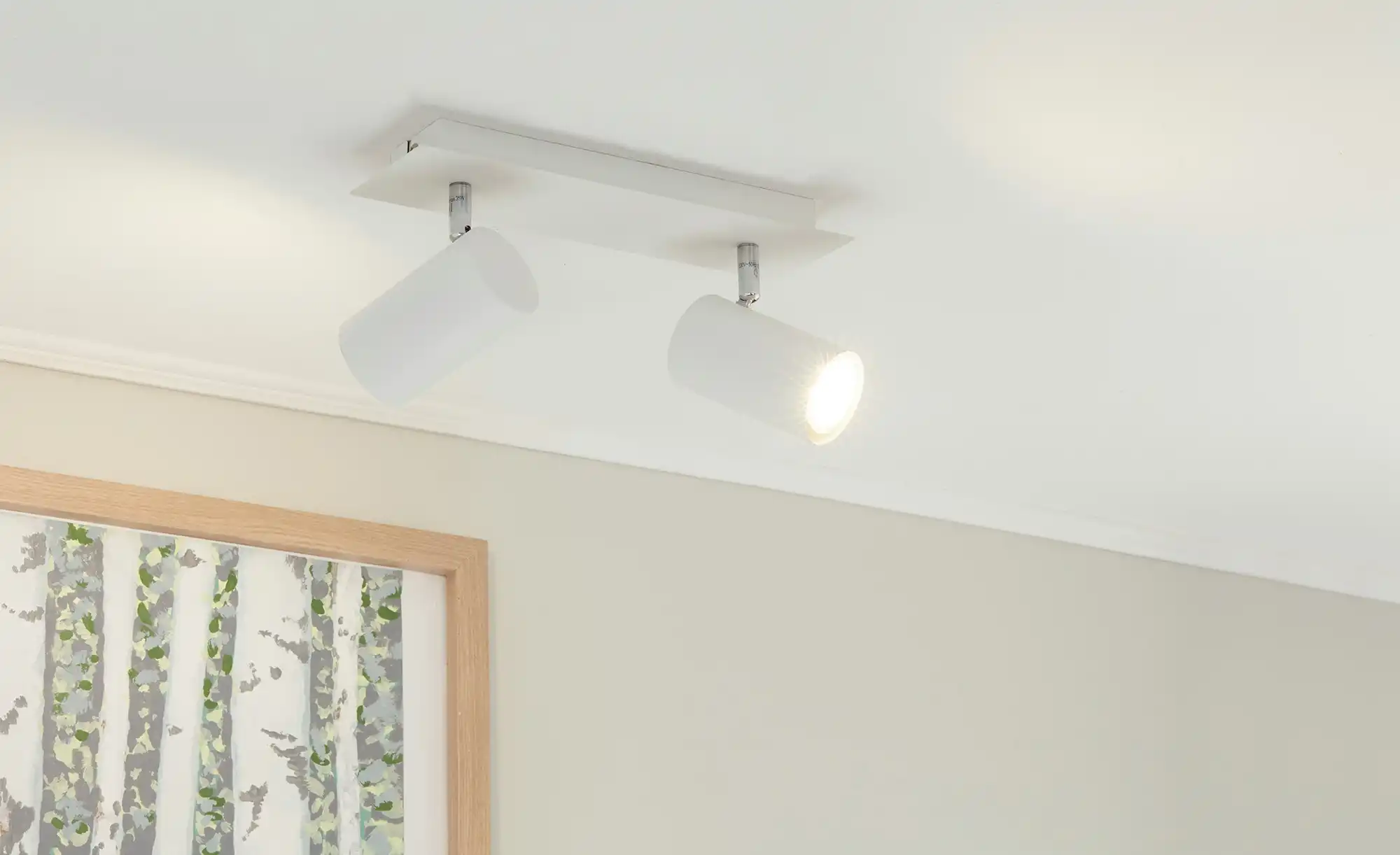 Trio Deckenspot, 2-flammig, weiß