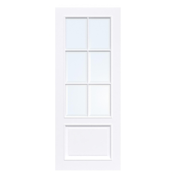 Arne & Bodil binnendeur ABT113 blank facetglas - extra wit afgelakt