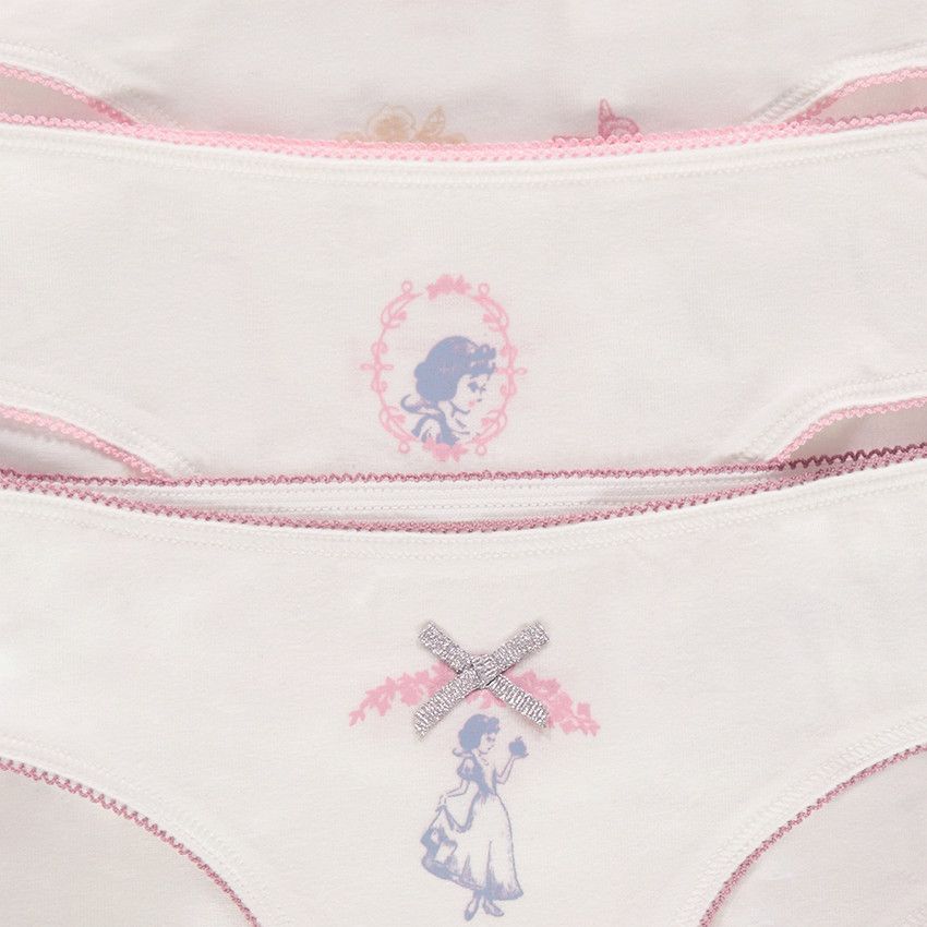 Lot de 3 culottes en coton print Blanche Neige Disney - Ecru