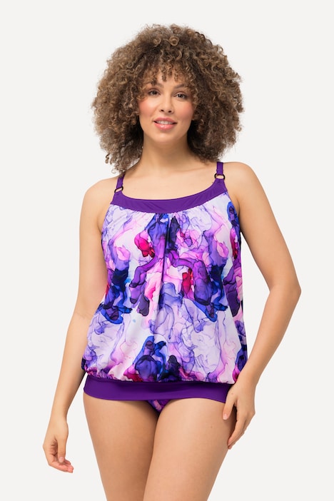 Tankini, Marmormuster, Softcups, Träger verstellbar
