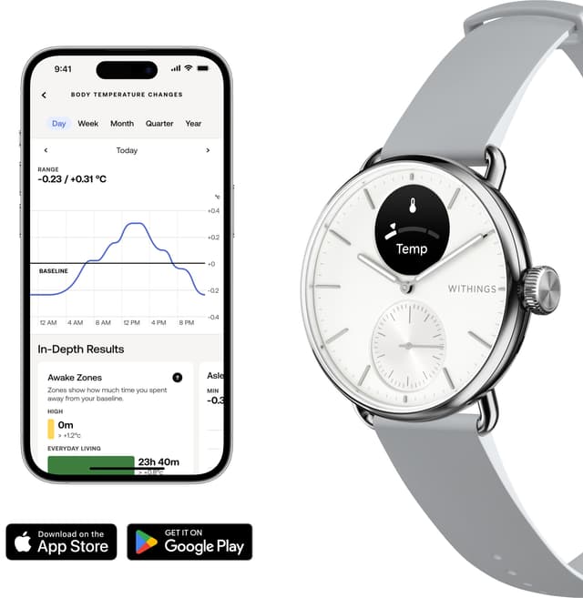 Withings ScanWatch 2 hybrid-smartwatch 38mm (hvid)