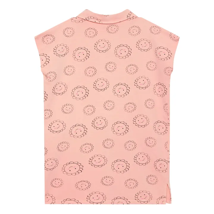 Weekend House Robe Polo Fleurs Coton Bio | Rose pâle