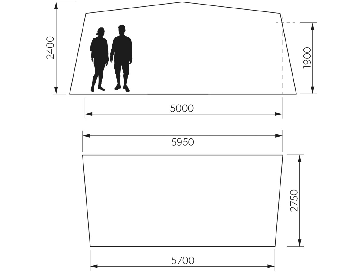 Dometic Residence AIR Tour maat 14 (965 - 990 cm) opblaasbare caravanvoortent
