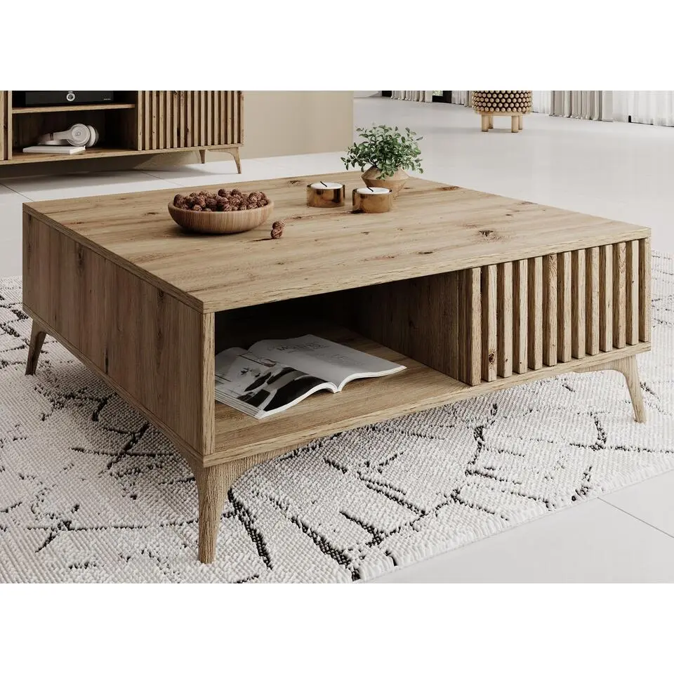Meubella - Salontafel Evy - Eiken - 80 cm
