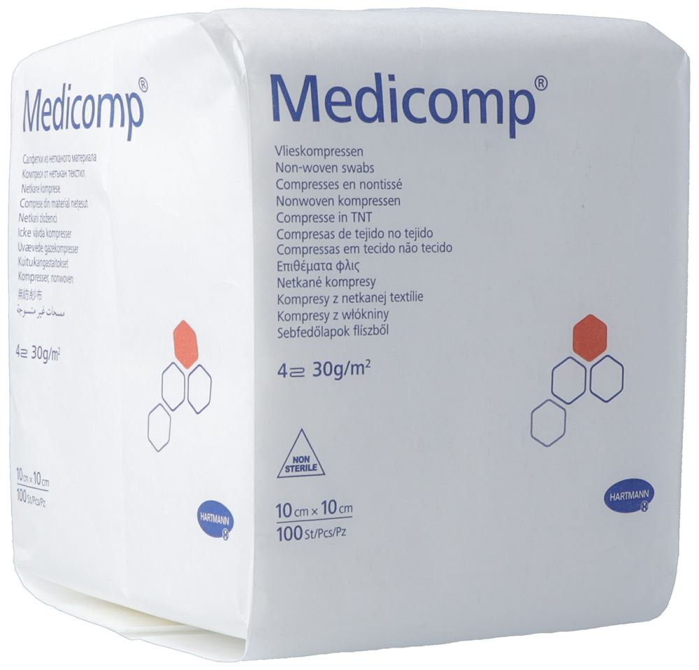 Medicomp 4 fach S30 10x10cm unsteril Btl 100 Stk