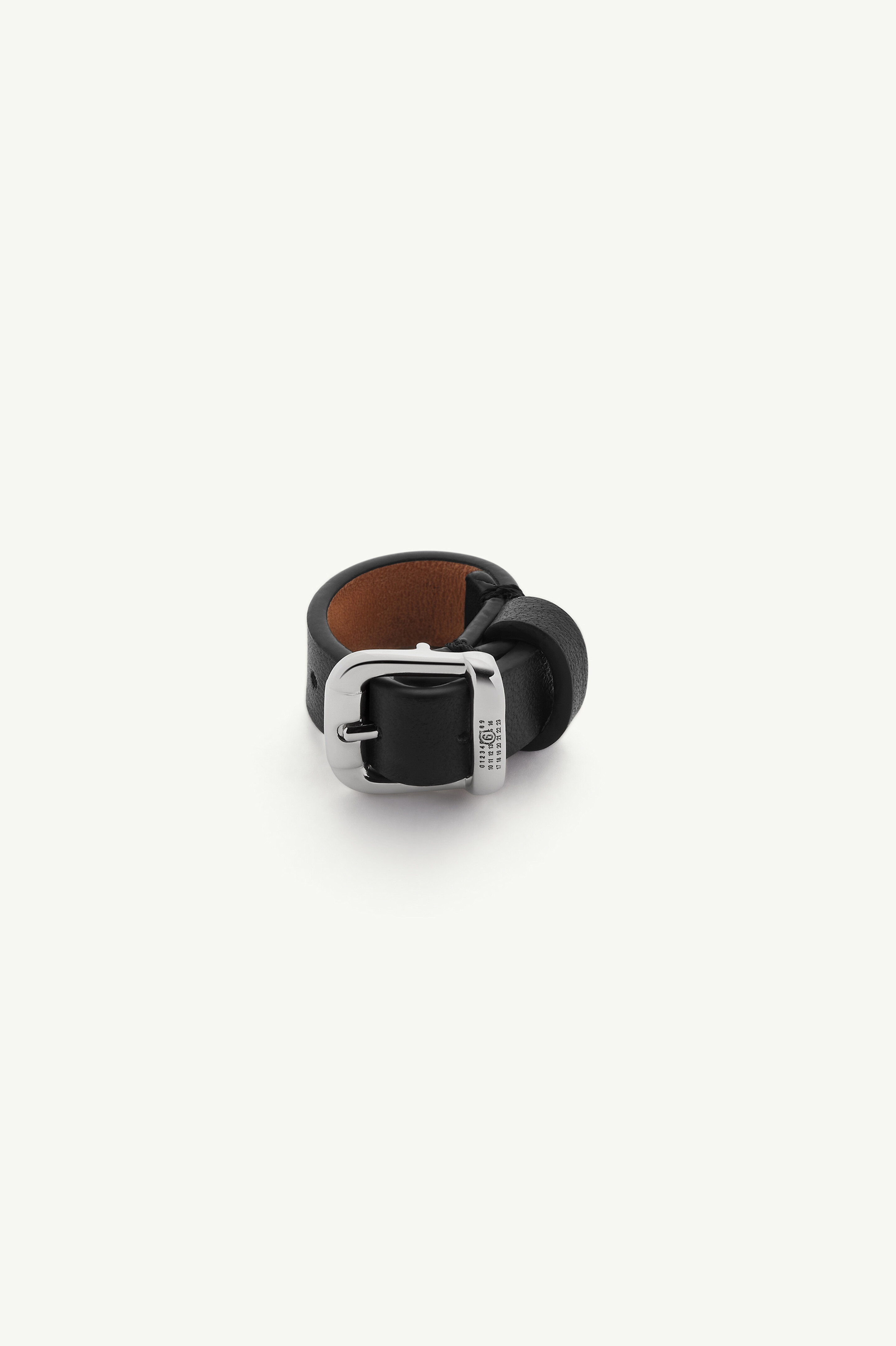 Bague à boucle en cuir de veau pour femme | MM6